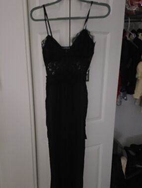 Justify Black Lace Maxi Slip Dress